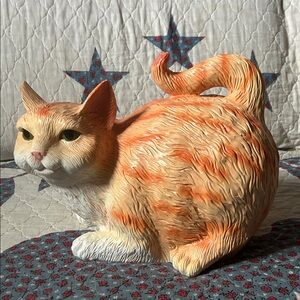 Orange Tabby Cat Tissue Box